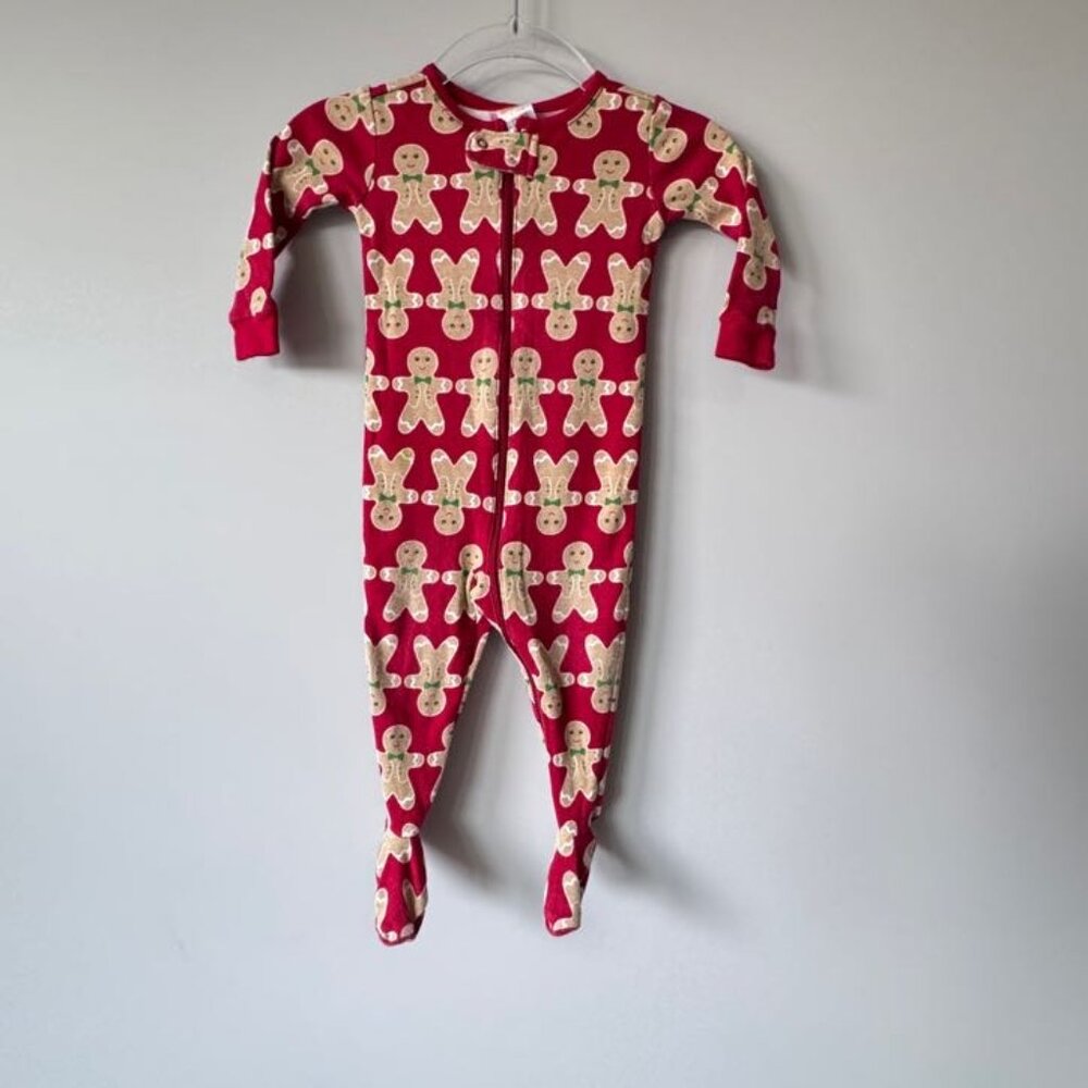 2013 Gymboree Holiday Footed Sleeper | Gingerbread Friends Collection, 6/12 M